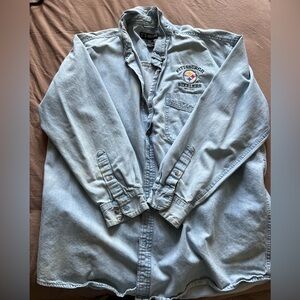 Vintage Steelers denim button down